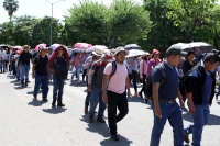 Lunes 30 de septiembre del 2019. Tuxtla Gutiérrez. La del movimiento democrático magisterial a su salida en el oriente de la capital del estado de Chiapas