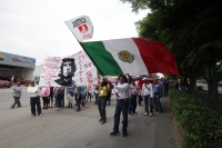 Lunes 22 de agosto del 2016. Tuxtla Gutiérrez. La manifestación del movimiento magisterial inicia con una macha del lado poniente de la capital del estado de Chiapas para que esta semana continúe con bloqueos y tomas de instalaciones de CFE, SMAPA, gasoli