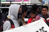 Lunes 4 de noviembre del 2019. Tuxtla Gutiérrez. Aspectos de la marcha en apoyo a los normalistas de la Escuela Rural Mactumatza