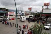 Lunes 4 de noviembre del 2019. Tuxtla Gutiérrez. Aspectos de la marcha en apoyo a los normalistas de la Escuela Rural Mactumatza
