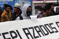 Lunes 4 de noviembre del 2019. Tuxtla Gutiérrez. Aspectos de la marcha en apoyo a los normalistas de la Escuela Rural Mactumatza