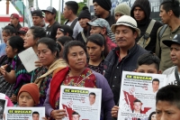 Lunes 4 de noviembre del 2019. Tuxtla Gutiérrez. Aspectos de la marcha en apoyo a los normalistas de la Escuela Rural Mactumatza