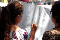 Miércoles 30 de mayo del 2018. Tuxtla Gutiérrez. Las marchas de protesta se van apropiando del primer cuadro de la ciudad durante el cierre de este sexenio polí­tico.