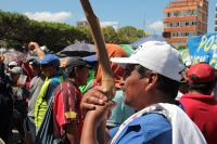 Martes 13 de febrero del 2018. Tuxtla Gutiérrez. Aspectos de la manifestación de Colonos del Oriente Norte de Tuxtla en la Plaza Central...