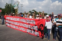 Lunes 11 de julio del 2016. Tuxtla Gutiérrez. Al inicio de la marcha del Movimiento Magisterial en contra de la Reforma Educativa en el poniente de la capital de Chiapas.