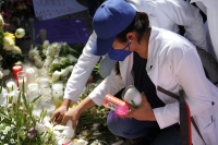 20210131. Tuxtla G. Estudiantes de la Facultad de Medicina Humana de la UNACH protestan por la muerte de la joven ocurrido en Salto de Agua Chiapas.