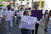 20210131. Tuxtla G. Estudiantes de la Facultad de Medicina Humana de la UNACH protestan por la muerte de la joven ocurrido en Salto de Agua Chiapas.