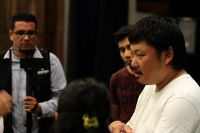 Viernes 21 de septiembre del 2018. Tuxtla Gutiérrez. El percusionista Iwaki Senda de Japón imparte el conversatorio de marimba durante el XVIII Festival Internacional de marimbistas que se realiza en la capital del estado de Chiapas.