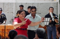 Domingo 9 de julio del 2017. Chiapa de Corzo. La marimba Niluyarilo ejecuta varios temas musicales durante la verbena en el Patio del Huanacastle en el Ex convento Santo Domingo.