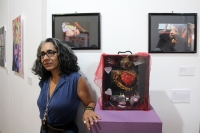 Viernes 18 de agosto del 2017. Chiapa de Corzo. Mariauxilio Ballinas, fotógrafa e investigadora muestras su trabajo en la exposición colectiva que artistas chiapanecas y tabasqueñas presentan esta noche en el CC Ex Convento Santo Domingo