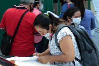 Martes 18 de agosto del 2020. Tuxtla Gutiérrez. Maestros buscan realizar los cobros de quincenas atrasadas en la Secretaria de Educación de Chiapas esta mañana