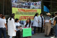 Miércoles 13 de marzo del 2019. Tuxtla Gutiérrez. Médicos despedidos en el inicio de este sexenio ofrecen consultas gratis en la plaza central