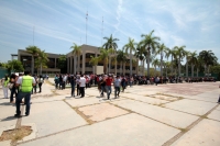 Martes 20 de marzo del 2018. Tuxtla Gutiérrez. Bajo el intenso sol del sureste, este media dí­a se realiza el mega-simulacro de temblor en la Unidad Administrativa en la capital del estado de Chiapas