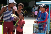 Lunes 2 de julio del 2018. Tuxtla Gutiérrez. El tránsito de los migrantes se traslada a las principales ciudades del sureste, siendo Tuxtla una ciudad donde estas imágenes se vuelven cotidianas.