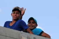 Martes 23 de julio del 2013. Arriaga, Chiapas. La víspera de este día, jóvenes centroamericanos corren sobre las vías del tren para alcanzar los vagones que los llevara a continuar su tránsito hacia la frontera norte.