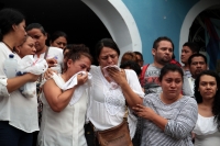 Viernes 31 de mayo del 2019. Tuxtla Gutiérrez. Durante la misa de cuerpo Presente de cinco de las personas del catastrófico accidente de Caltrata en una parroquia del Oriente-Sur de la ciudad.