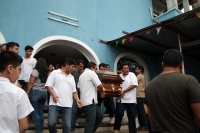 Viernes 31 de mayo del 2019. Tuxtla Gutiérrez. Durante la misa de cuerpo Presente de cinco de las personas del catastrófico accidente de Caltrata en una parroquia del Oriente-Sur de la ciudad.