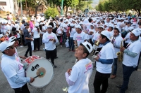 Domingo 28 de enero del 2018. Tuxtla Gutiérrez. Eduardo Ramí­rez Aguilar, quien busca una candidatura para gobernar el estado encabeza su mitin polí­tico esta mañana en el oriente de la ciudad.