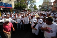 Domingo 28 de enero del 2018. Tuxtla Gutiérrez. Eduardo Ramí­rez Aguilar, quien busca una candidatura para gobernar el estado encabeza su mitin polí­tico esta mañana en el oriente de la ciudad.