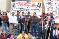 Viernes 11 de noviembre. Protesta el MOCRI en la plaza de Tuxtla.