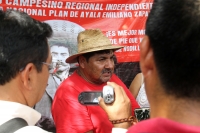 Viernes 20 de julio del 2018. Tuxtla Gutiérrez. Militantes del Mocri Cnpa Ez inician la caravana que los llevara a la CDMX donde continuaran exigiendo el cumplimiento de sus demandas