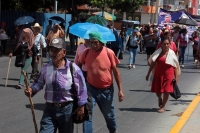 Lunes 19 de febrero del 2018. Tuxtla Gutiérrez. Manifestación del MOCRI CNPA EZ en la principal avenida de la ciudad este medio dí­a.
