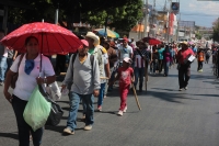 Lunes 19 de febrero del 2018. Tuxtla Gutiérrez. Manifestación del MOCRI CNPA EZ en la principal avenida de la ciudad este medio dí­a.