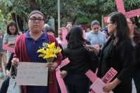 Miércoles 17 de enero del 2018. Tuxtla Gutiérrez. La muerte de la joven Gloria Castellanos Balcazar hace unos dí­as agrupa esta tarde a las familias tuxtlecas quienes marchan por la Avenida Central de la capital del estado de Chiapas.