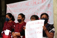 Martes 13 de octubre del 2020. Tuxtla Gutiérrez. Indígenas de Chalchihuitan protestan en las entradas del Congreso de Chiapas pidiendo el respeto a las mujeres y los cargos políticos que ha ocasionado su expulsión de este municipio de Los Altos de Chiapas