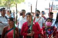 20210413. Tuxtla G. Autoridades tradicionales de las comunidades indígenas buscan que se les entregue los recursos para el desarrollo municipal y se respeten los usos y costumbres en Chiapas