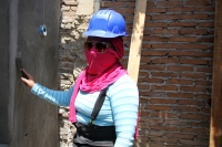 Jueves 6 de septiembre del 2018. Chiapa de Corzo. Las vecinas del Barrio Santa Elena reciben capacitación para trabajar en la albañilerí­a en casas afectadas durante el fuerte temblor del 7 de septiembre del 2017 esta localidad ubicada en la ribera del 