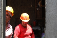 Jueves 6 de septiembre del 2018. Chiapa de Corzo. Las fuertes mujeres del Santa Elena reciben capacitación para trabajar en la albañilerí­a en casas afectadas durante el fuerte temblor del 7 de septiembre del 2017 esta localidad ubicada en la ribera del