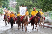 Jueves 8 de agosto del 2019. Chiapa de Corzo. El recorrido de Los Alférez y Naguares durante el recorrido durante las celebraciones patronales de Santo Domingo.