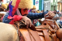 Jueves 8 de agosto del 2019. Chiapa de Corzo. El recorrido de Los Alférez y Naguares durante el recorrido durante las celebraciones patronales de Santo Domingo.