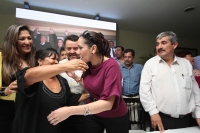 Jueves 9 de febrero del 2012. La Nena anuncia su candidatura por el PRD. Tuxtla Gutiérrez, Chiapas. María Elena Orantes, anuncia su inscripción como aspirante a la candidatura del PRD y su apoyo a AMLO en un evento organizado por sus simpatizantes en cono