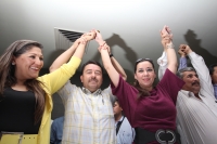 Jueves 9 de febrero del 2012. La Nena anuncia su candidatura por el PRD. Tuxtla Gutiérrez, Chiapas. María Elena Orantes, anuncia su inscripción como aspirante a la candidatura del PRD y su apoyo a AMLO en un evento organizado por sus simpatizantes en cono