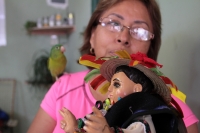 Viernes 29 de diciembre del 2019. Tuxtla Gutiérrez. Las imágenes del nacimiento navideño son vestidas con trajes tí­picos de las comunidades indí­genas de Chiapas según las costumbres locales de las familias de este estado del sureste de México como 