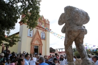 20231214. Chiapa de Corzo. Develación de la estatua conmemorativa del Niño Florero en la Iglesia del Calvario.