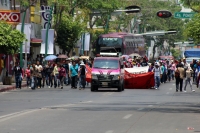 Domingo 26 de abril del 2015. Tuxtla Gutiérrez. Protestas y manifestaciones en varios municipios de Chiapas durante esta mañana donde se plantea la resistencia civil y el ejercicio de boicoteo a las elecciones.