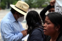 Martes 11 de agosto del 2020. Tuxtla Gutiérrez. Estudiantes de la Escuela Normal Intercultural  Bilingüe Jacinto Canek hablan sobe la cadena de cambios y el sistema de otorgamiento de plazas en el sistema educativo de Chiapas.