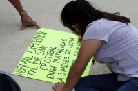 Martes 22 de octubre del 2019. Tuxtla Gutiérrez. Estudiantes de la Normal Experimental inician protestas en la entrada del edificio del gobierno de Chiapas