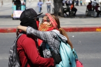 Martes 29 de enero del 2019. Tuxtla Gutiérrez. Estudiantes de la Escuela Normal Rural Larráinzar protestan este medio día en la avenida central de la ciudad.