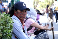 Martes 29 de enero del 2019. Tuxtla Gutiérrez. Estudiantes de la Escuela Normal Rural Larráinzar protestan este medio día en la avenida central de la ciudad.