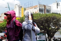 Martes 29 de enero del 2019. Tuxtla Gutiérrez. Estudiantes de la Escuela Normal Rural Larráinzar protestan este medio día en la avenida central de la ciudad.