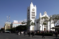 Martes 29 de enero del 2019. Tuxtla Gutiérrez. Estudiantes de la Escuela Normal Rural Larráinzar protestan este medio día en la avenida central de la ciudad.