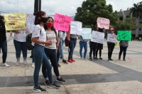 Viernes 4 de septiembre del 2020. Tuxtla Gutiérrez. Normalistas continúan protestando en las calles de la ciudad.