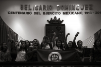 Domingo 3 de marzo del 2019. Tuxtla Gutiérrez. Grupos de mujeres feministas en la sesión extraordinaria del congreso de Chiapas, donde se aprueba por unanimidad los temas referentes a la Guardia Nacional y la penalización de los delitos sexuales-digitales