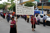 Jueves 7 de septiembre del 2017. Tuxtla Gutiérrez. Locatarios del mercado de Oxchuc exigen que sean terminadas la obra pública de esta localidad de los altos de Chiapas.