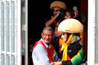 Martes 15 de enero del 2019. Chiapa de Corzo. Durante el inicio del recorrido de los Parachicos esta mañana