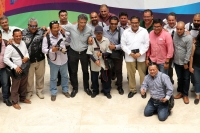 Miércoles 19 de septiembre del 2018. Tuxtla Gutiérrez. Florencio Villalobos El Pajarito, recibe el reconocimiento a su trayectoria como fotógrafo, este medio dí­a en el ayuntamiento de Tuxtla